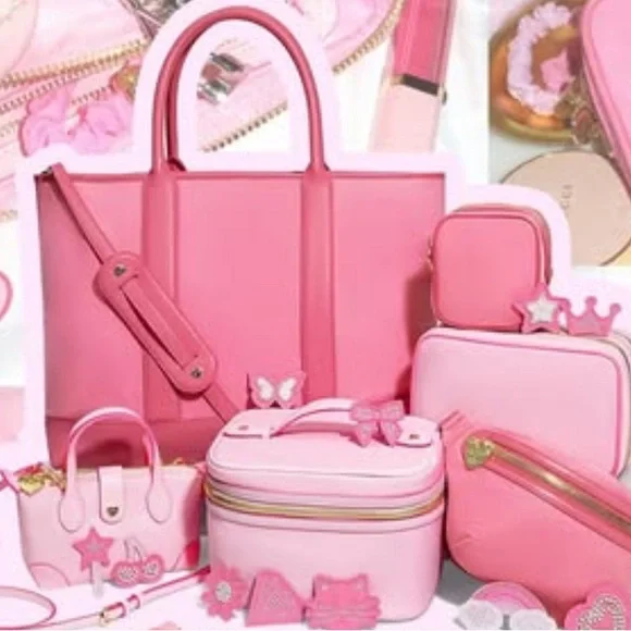 Stoney clover lane guava tote with custom patches nwot hearts - Picture 4 of 10